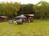 There is plenty of room around each cabin for tent camping.